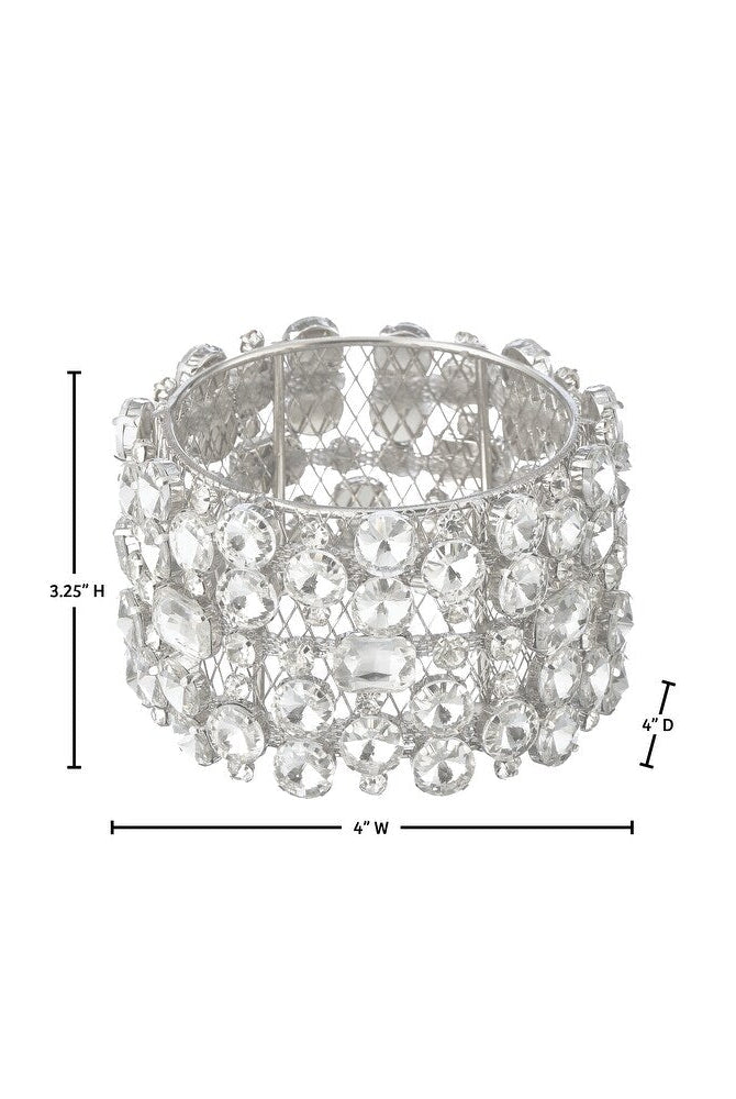 Shop For 3.25 inch Faux Diamond Cuff Ring