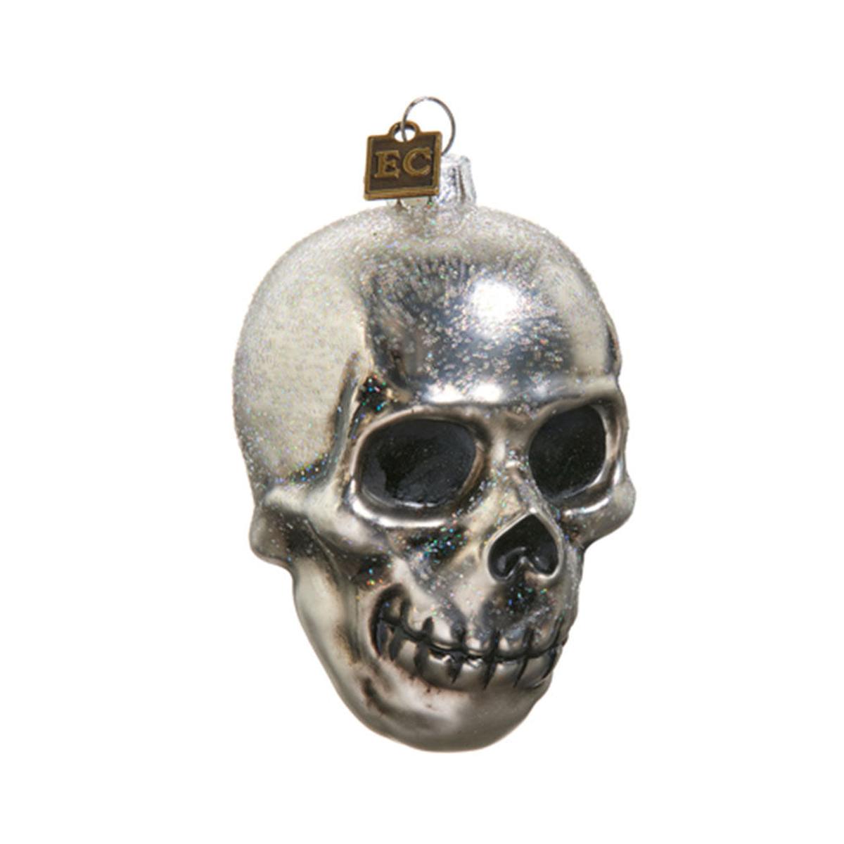 Shop For 3.25 inch Halloween Skull Skully Glass Ornament