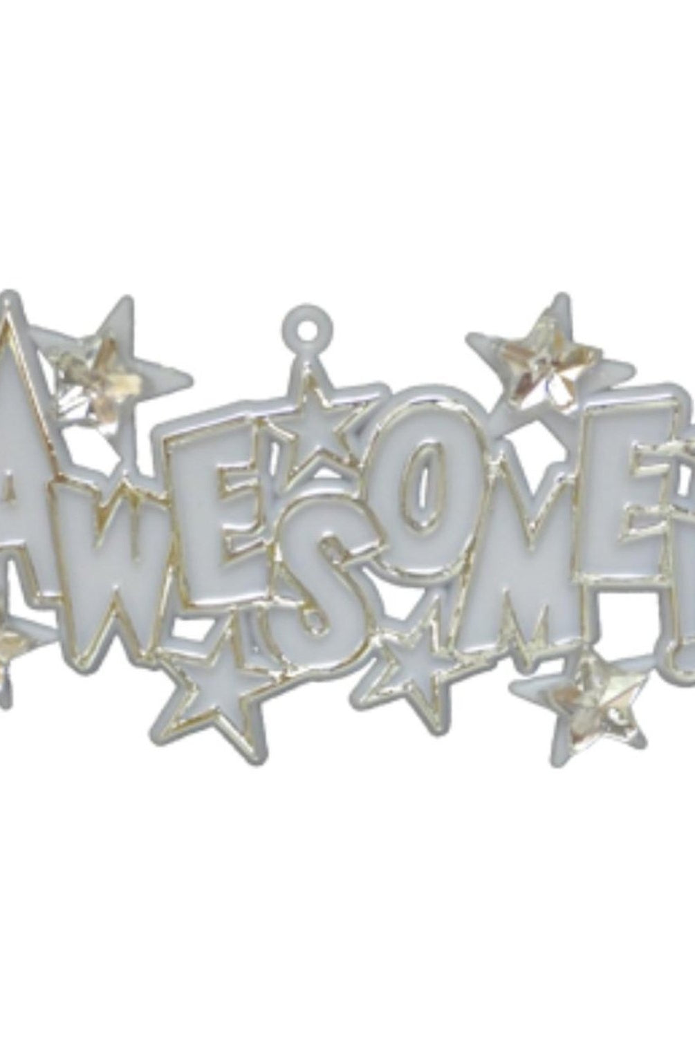 Shop For 3.25in Awesome Charm with Rhinestone Stars: White