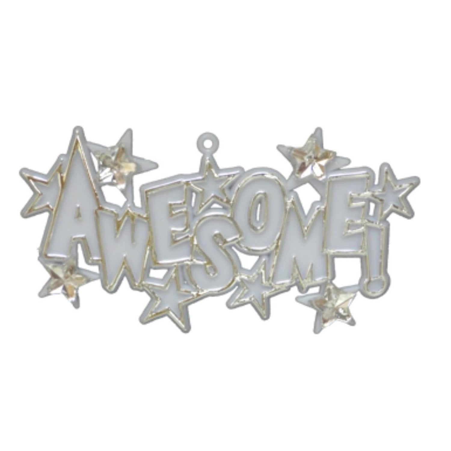 Shop For 3.25in Awesome Charm with Rhinestone Stars: White