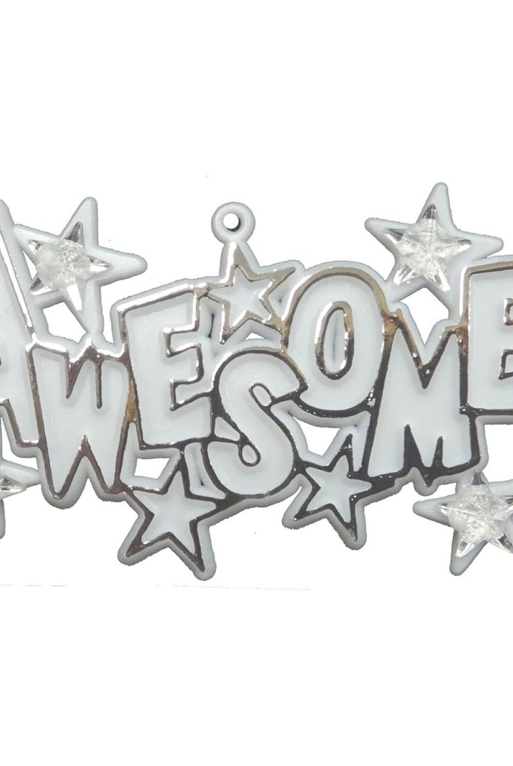 Shop For 3.25in Awesome Charm with Rhinestone Stars: White