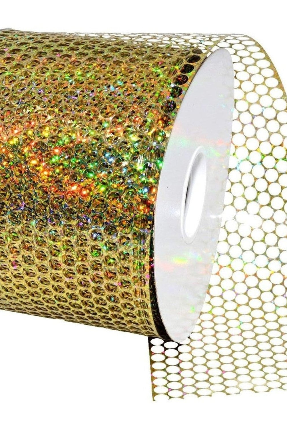 Shop For 3.25in Poly Honeycomb Ribbon: Luxor Gold (10 Yards)