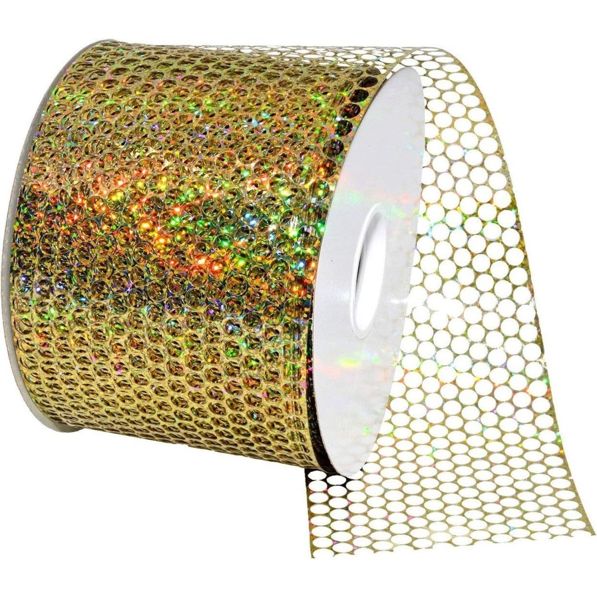 Shop For 3.25in Poly Honeycomb Ribbon: Luxor Gold (10 Yards)