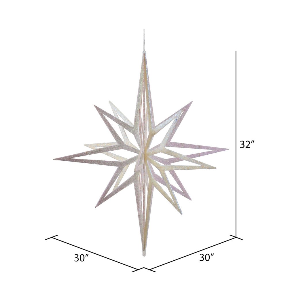 Shop For 32in White Iridescent Star Christmas Ornament