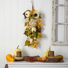 Shop For 33” Fall Sunflower, Hydrangea, Pumpkin Teardrop