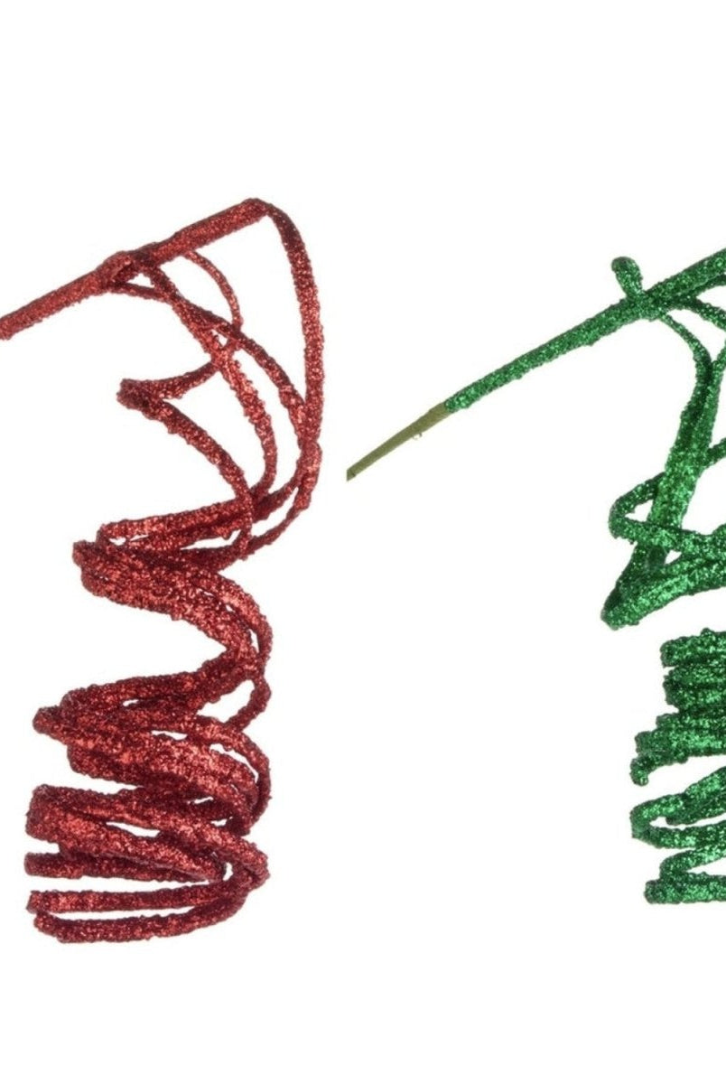 Shop For 33" Glittered Spring Spray, Red or Green
