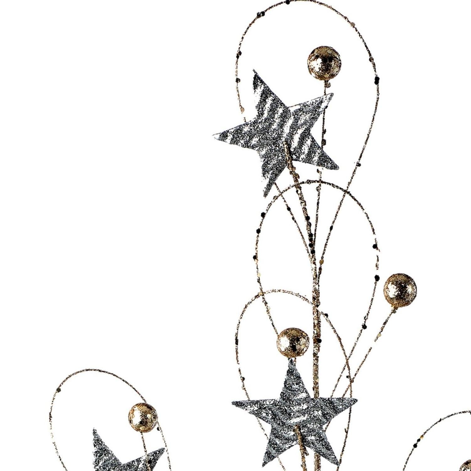 Shop For 34" Glitter Star Ball Loop Spray: Gold/Silver