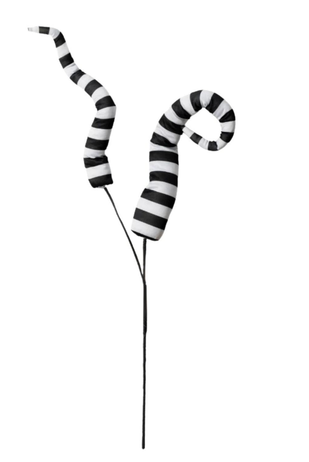 34" Stripe Horn Spray: Black & White
