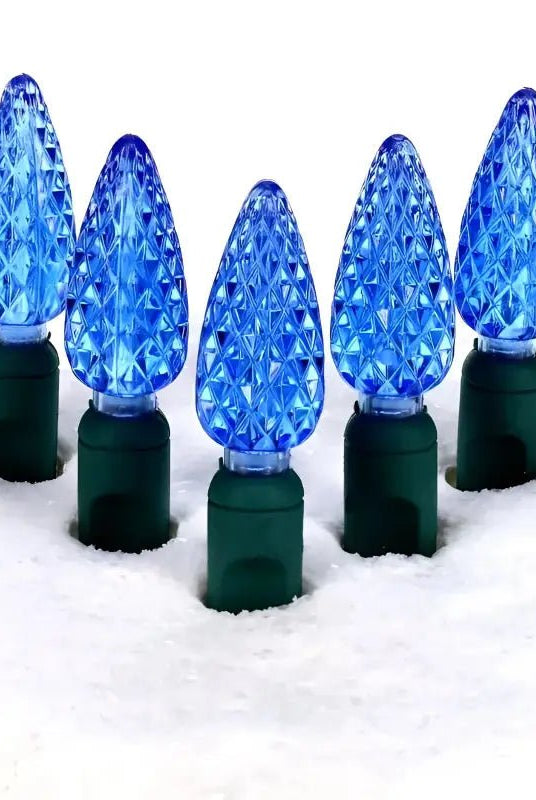 Shop For 35 C6 Blue LED Christmas Lights, 4" Spacing