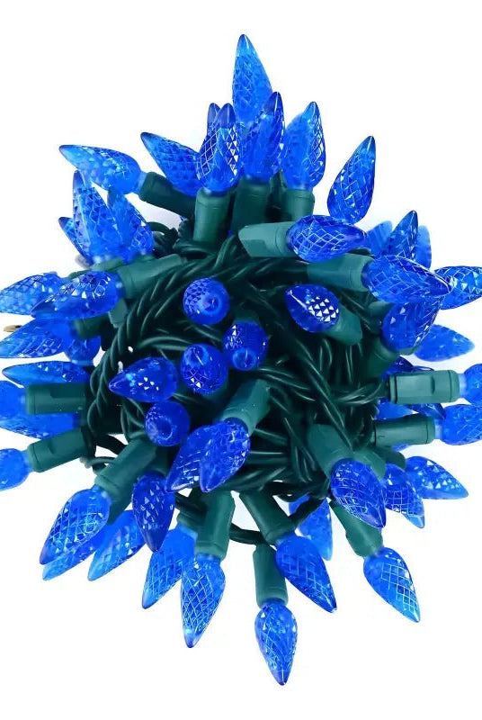 Shop For 35 C6 Blue LED Christmas Lights, 4" Spacing