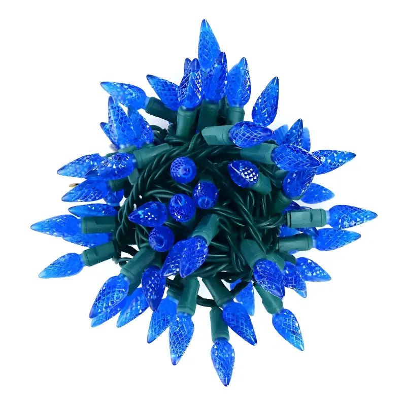 Shop For 35 C6 Blue LED Christmas Lights, 4" Spacing