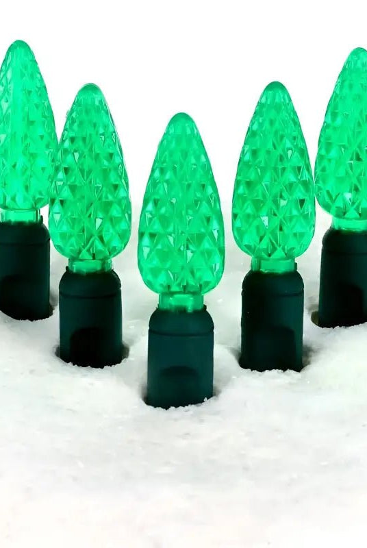 Shop For 35 C6 Green LED Christmas Light Set, 4" Spacing