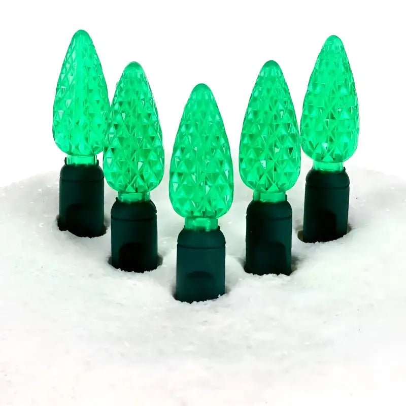 Shop For 35 C6 Green LED Christmas Light Set, 4" Spacing