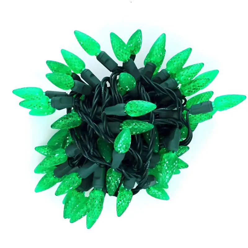 Shop For 35 C6 Green LED Christmas Light Set, 4" Spacing