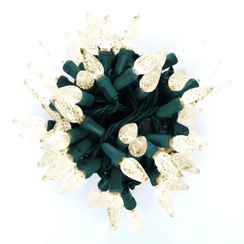 Shop For 35 C6 Warm White LED Christmas Lights, 4" Spacing