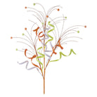 Shop For 35" Glitter Curly Fishline Ball Spray: Candy Corn