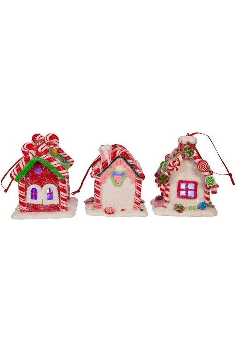 Shop For 3.5" LED Gingerbread Candy Houses, 3 - Piece Set