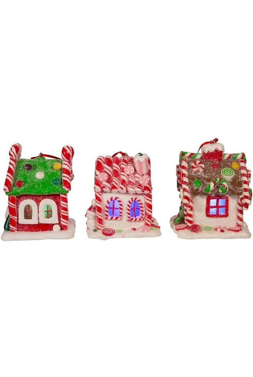 Shop For 3.5" LED Gingerbread Candy Houses, 3 - Piece Set