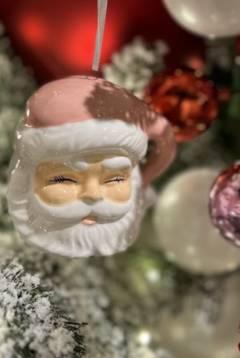 Shop For 3.5" Pink Santa Ornament