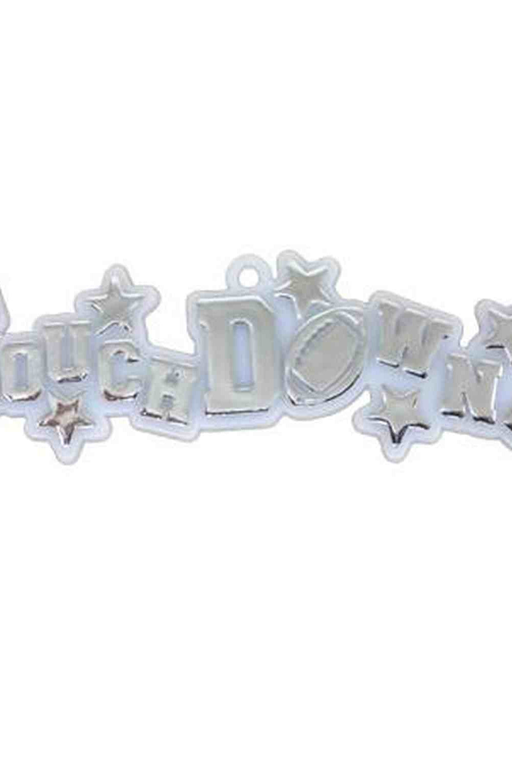 Shop For 3.5" Touchdown Charm: White/Metallic Silver