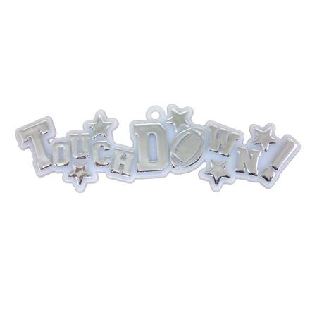 Shop For 3.5" Touchdown Charm: White/Metallic Silver