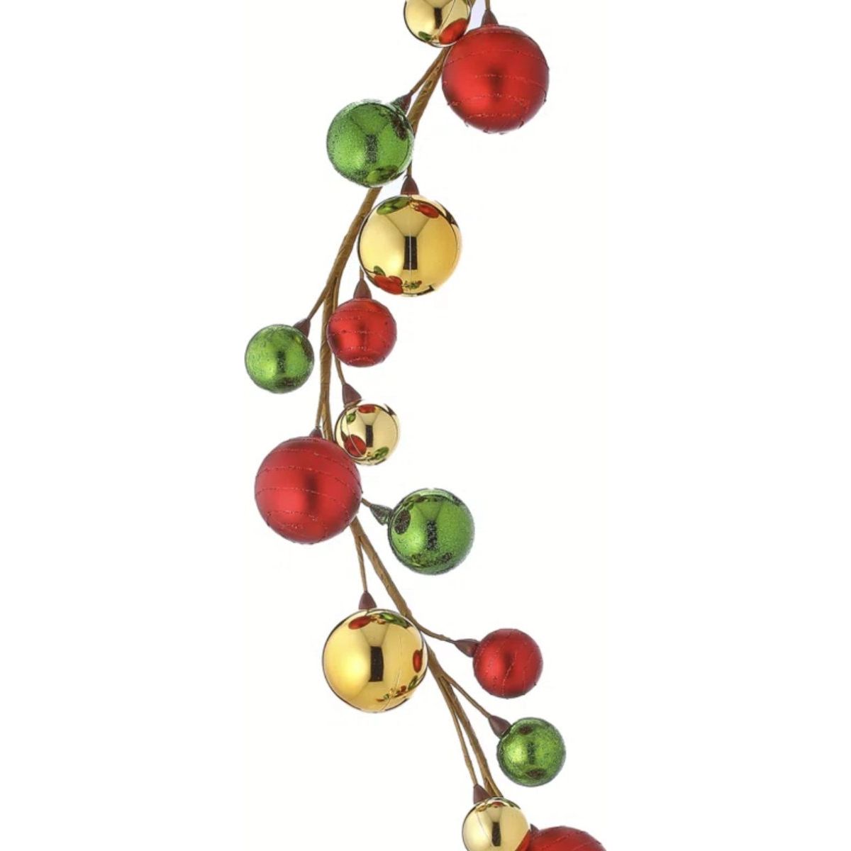 Shop For 36" Glitter Ball Metallic Garland: Red/Green