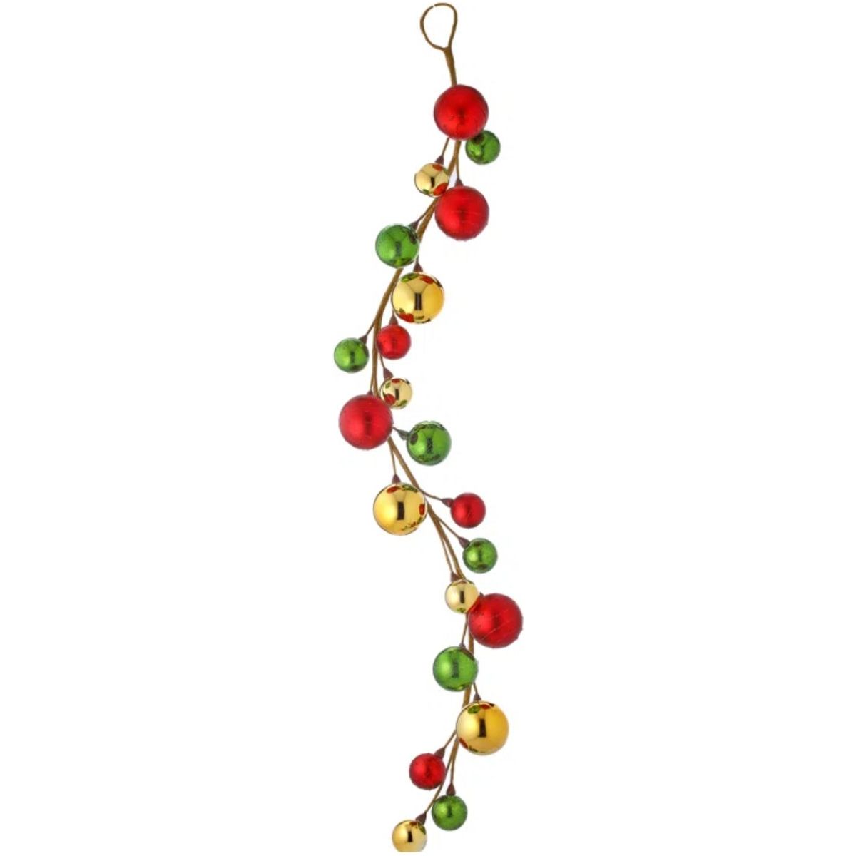 Shop For 36" Glitter Ball Metallic Garland: Red/Green