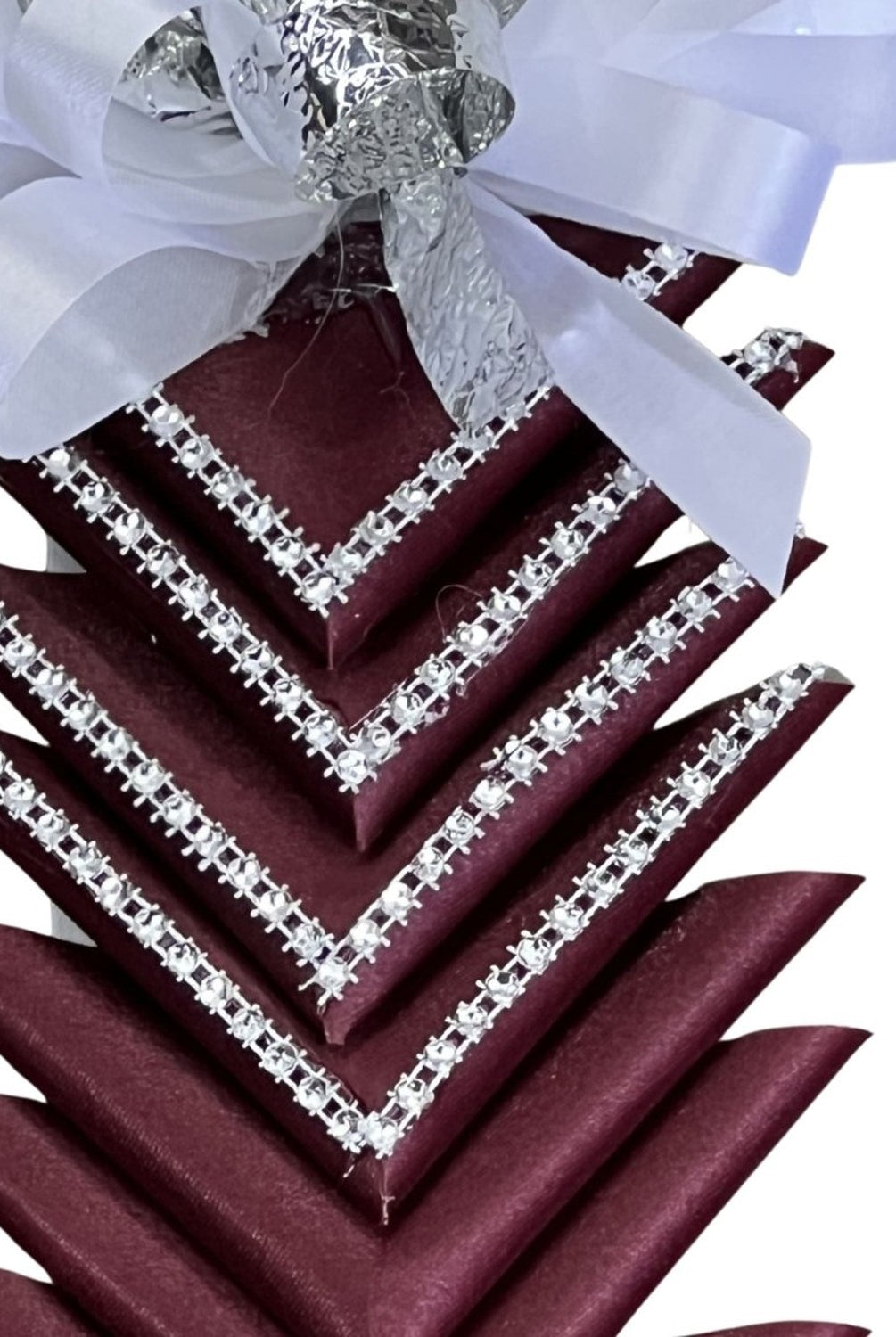 Shop For 36in Triangle Braid: Burgundy/White