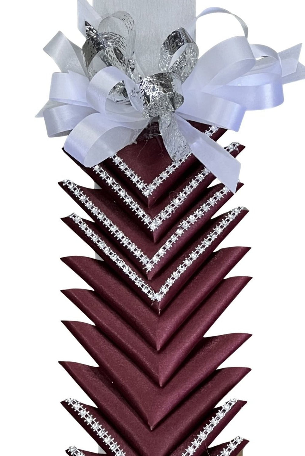 Shop For 36in Triangle Braid: Burgundy/White