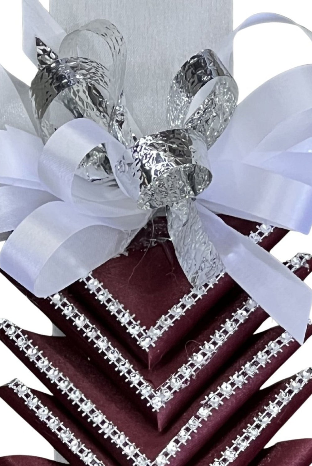 Shop For 36in Triangle Braid: Burgundy/White
