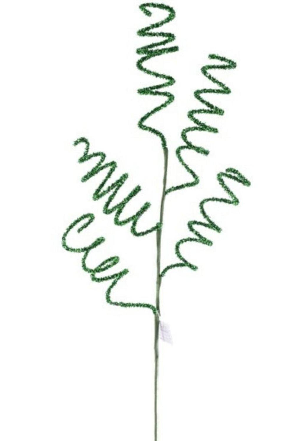 37" Glitter Swirl Pick: Green