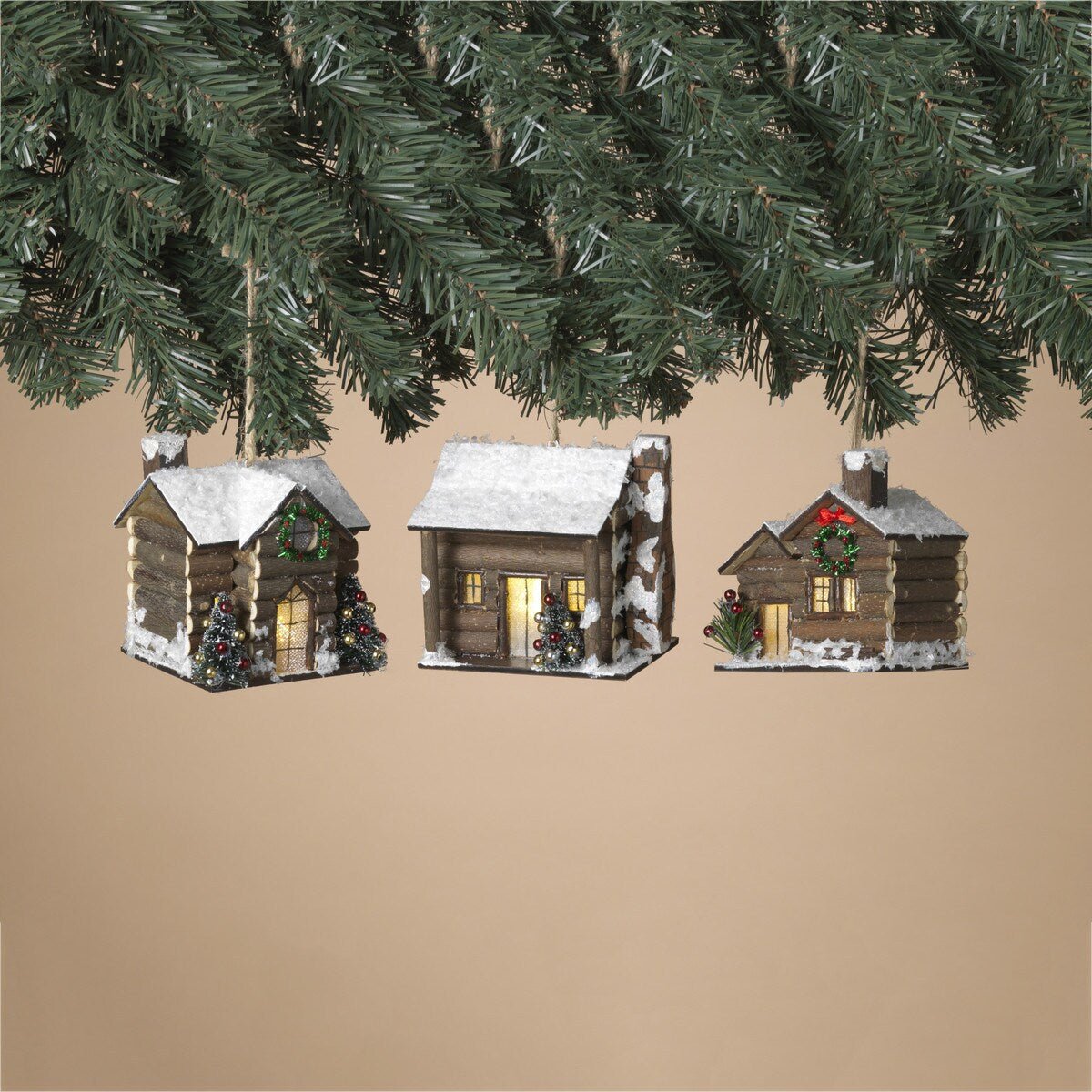 Shop For 3.75" Lighted Wood House Ornament
