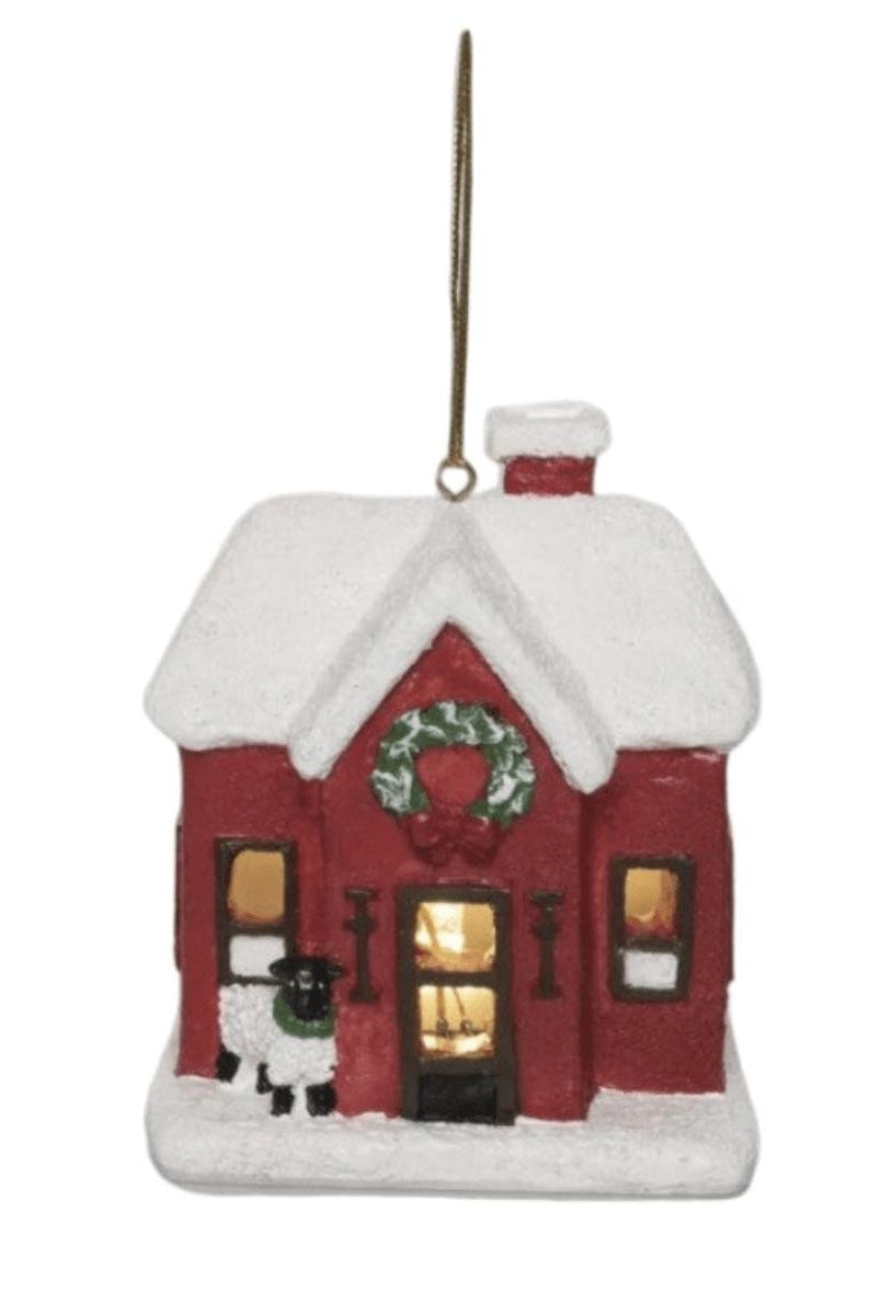 Shop For 3.75in Light Up Holiday Barn Ornaments (Asst)