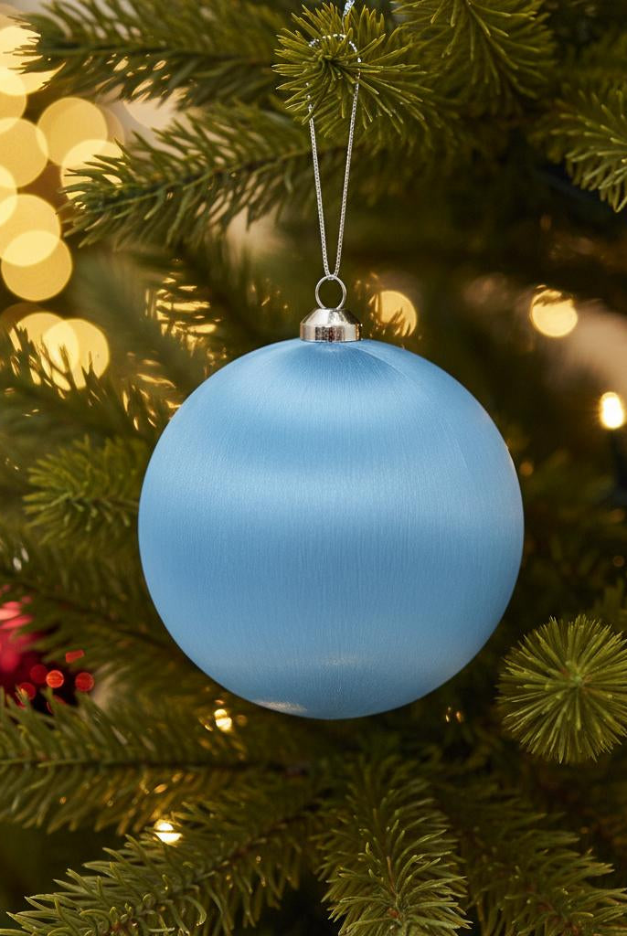 Shop For 3.75in Satin Finish Ornament Ball: Sky Blue (Box of 6)