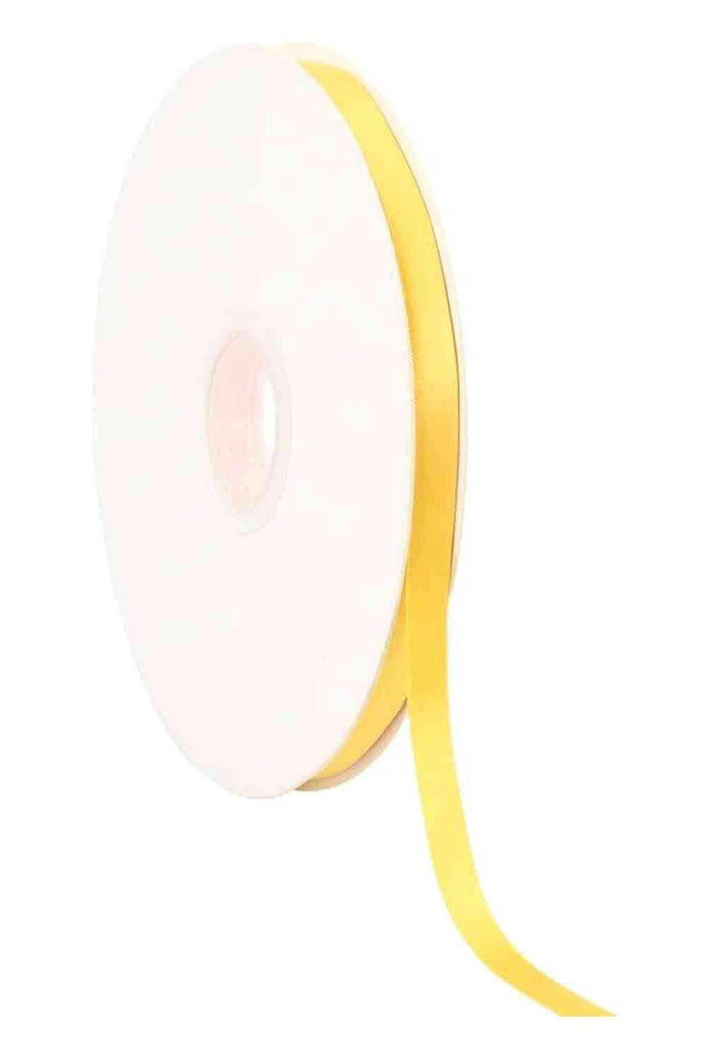 Shop For 3/8in Double Face Satin Ribbon: Yellow (100 Yards)