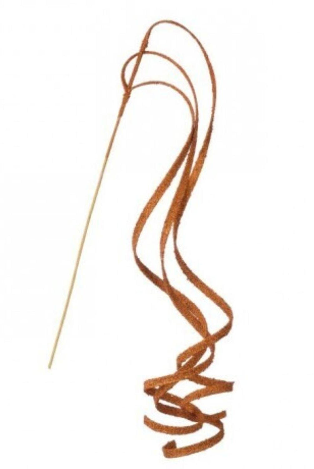 39" Glitter Loop Ribbon Spray: Orange