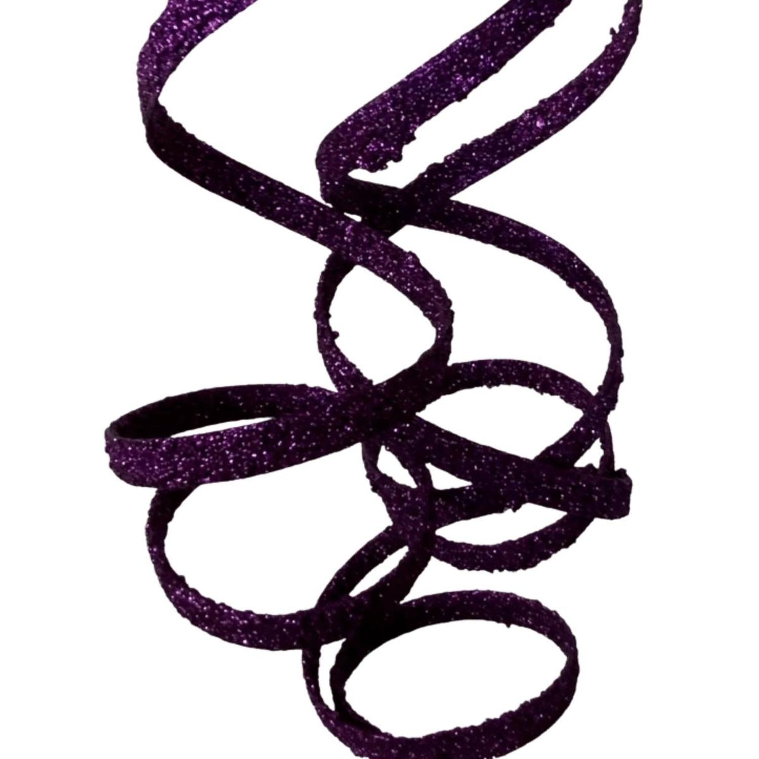 Shop For 39" Glitter Loop Ribbon Spray: Purple