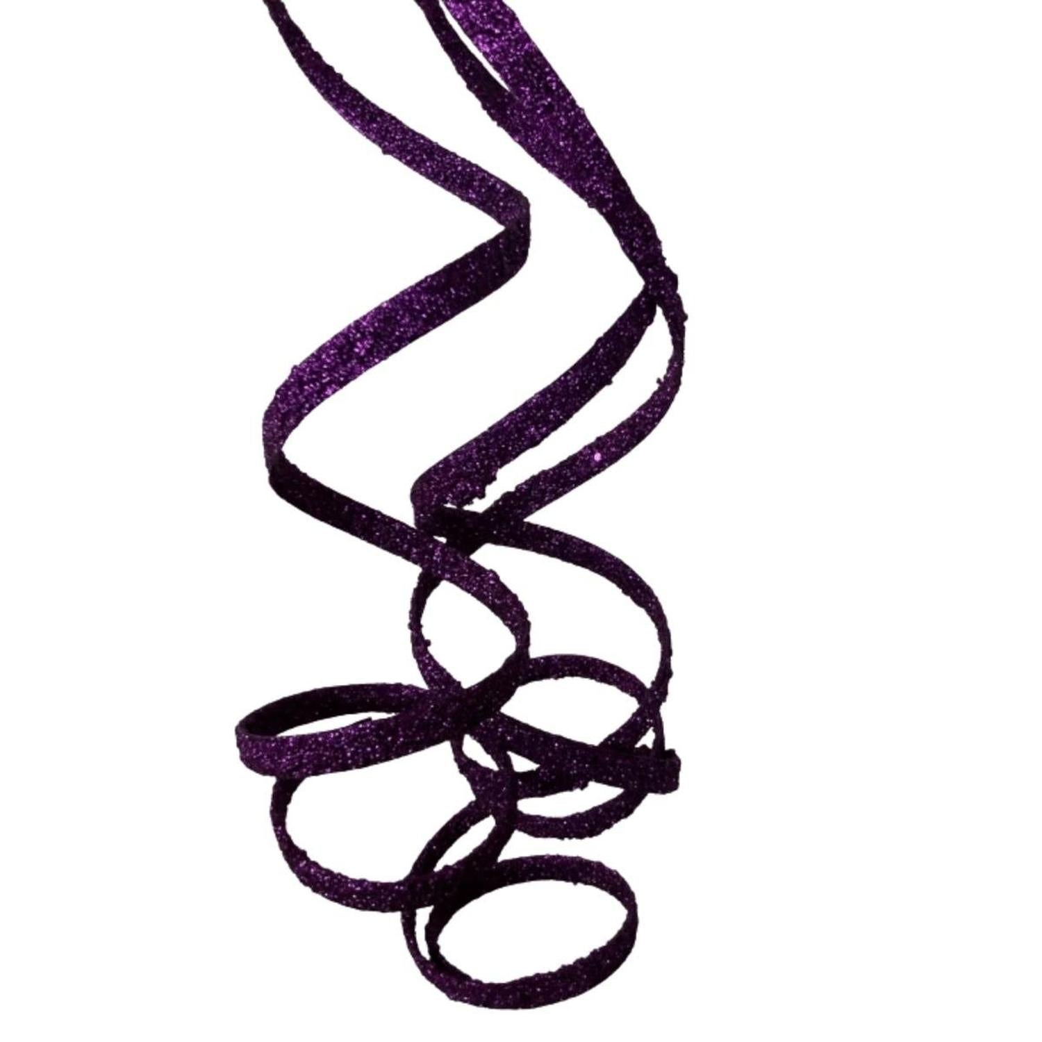 Shop For 39" Glitter Loop Ribbon Spray: Purple