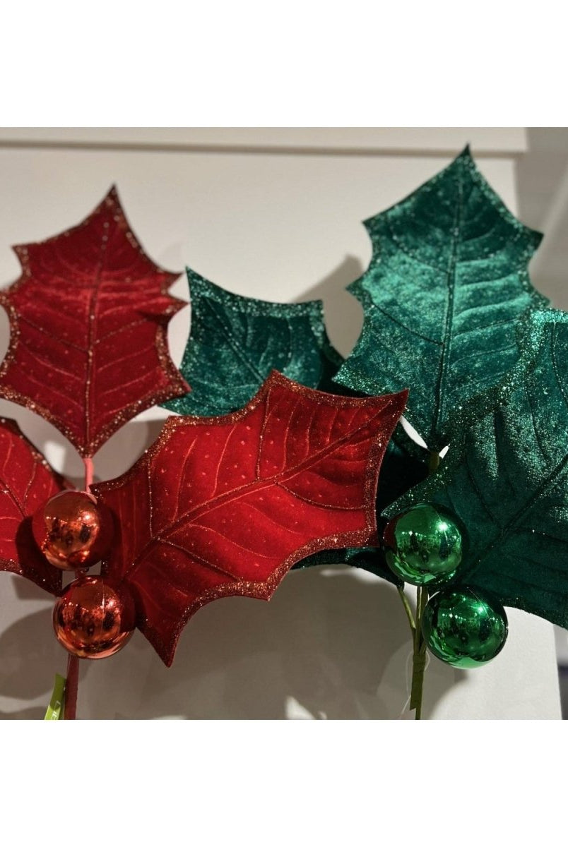 Shop For 39" Holly Leaf Spray: Green