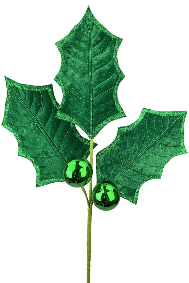 Shop For 39" Holly Leaf Spray: Green