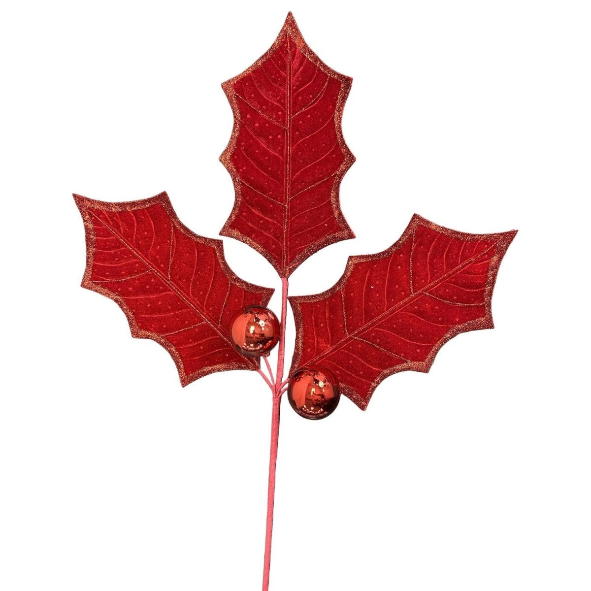 Shop For 39" Holly Leaf Spray: Red