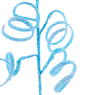 Shop For 39" Iridescent Curly Hanging Spray: Soft Blue