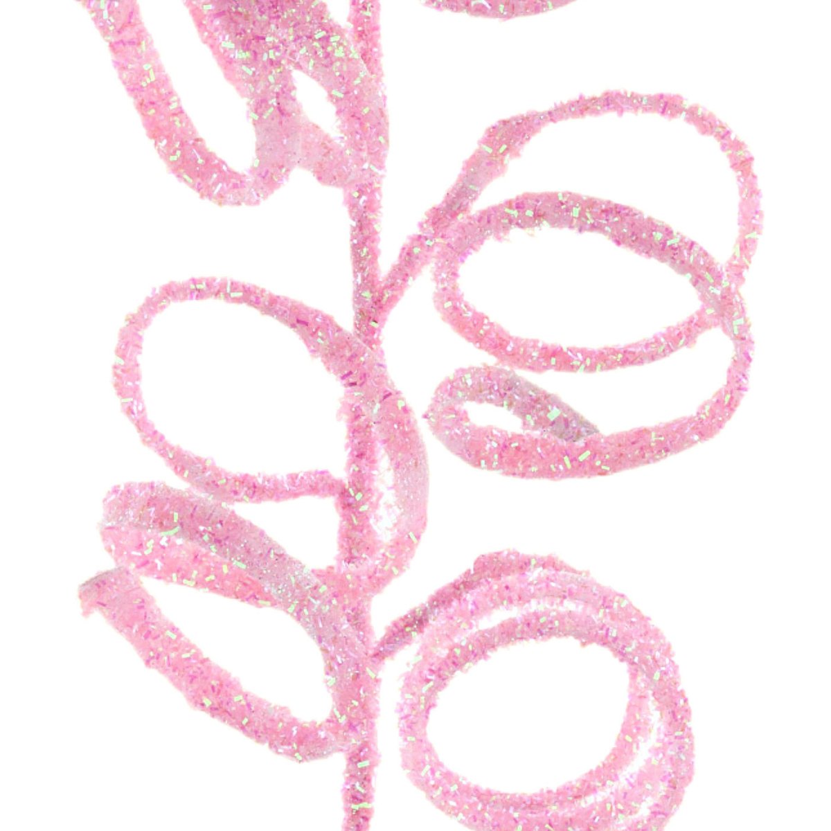 Shop For 39" Iridescent Curly Hanging Spray: Soft Pink