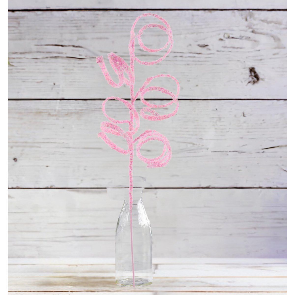 Shop For 39" Iridescent Curly Hanging Spray: Soft Pink