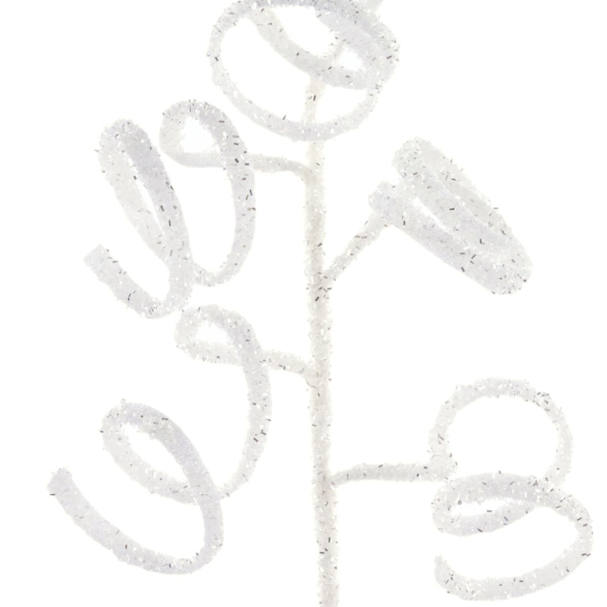 Shop For 39" Iridescent Curly Hanging Spray: White/Silver