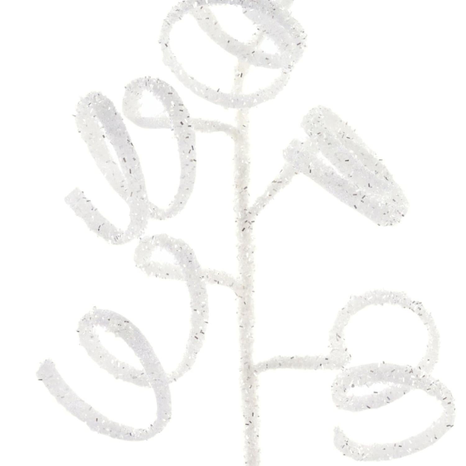 Shop For 39" Iridescent Curly Hanging Spray: White/Silver