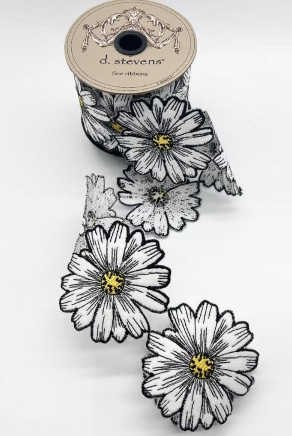 3in Felt Embroidery Daisy Garland (5 Yards)