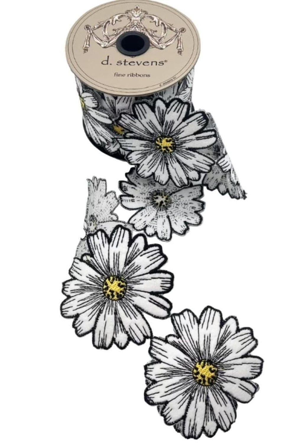3in Felt Embroidery Daisy Garland (5 Yards)