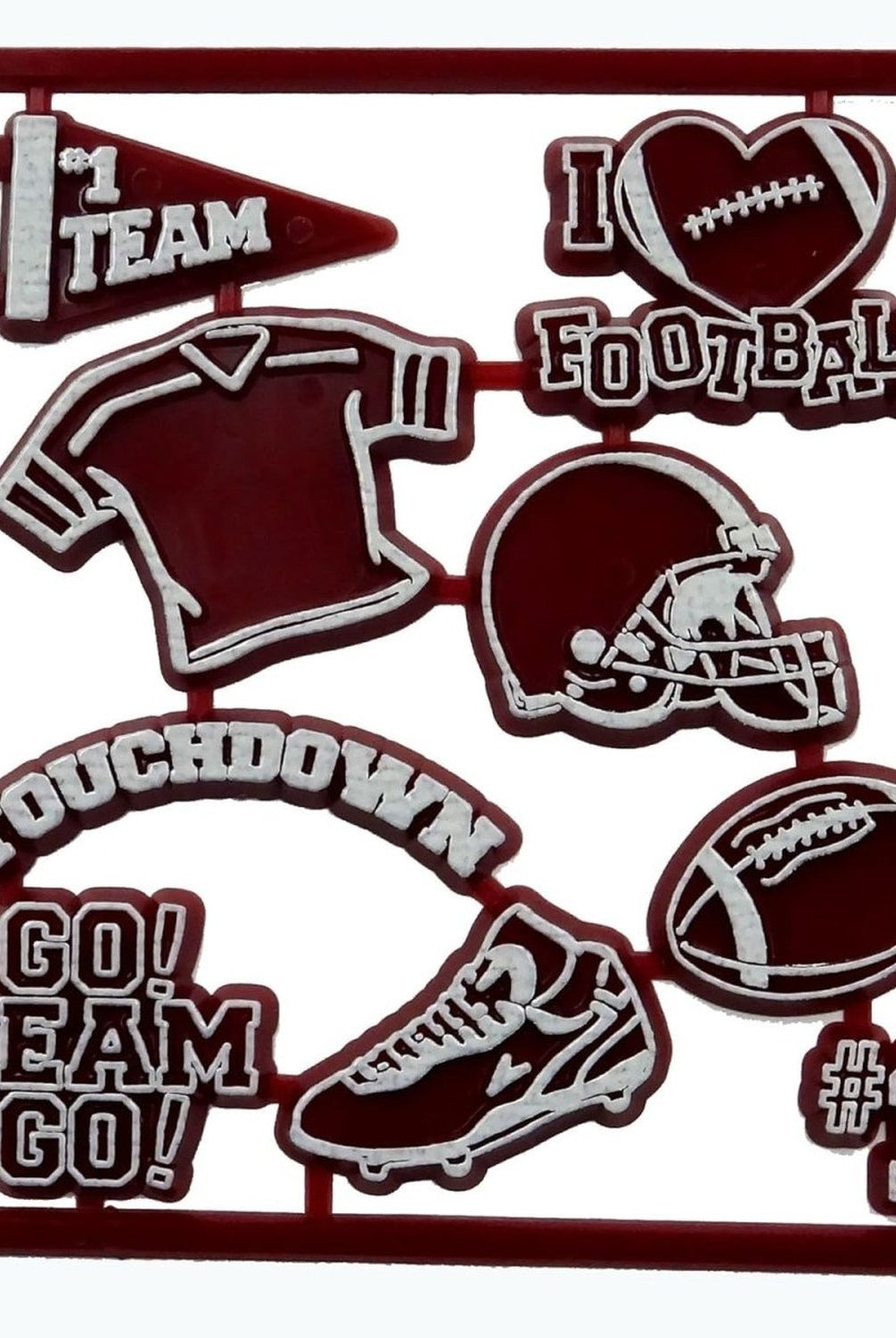Shop For 3in Mini Football Charm Pack: Burgundy