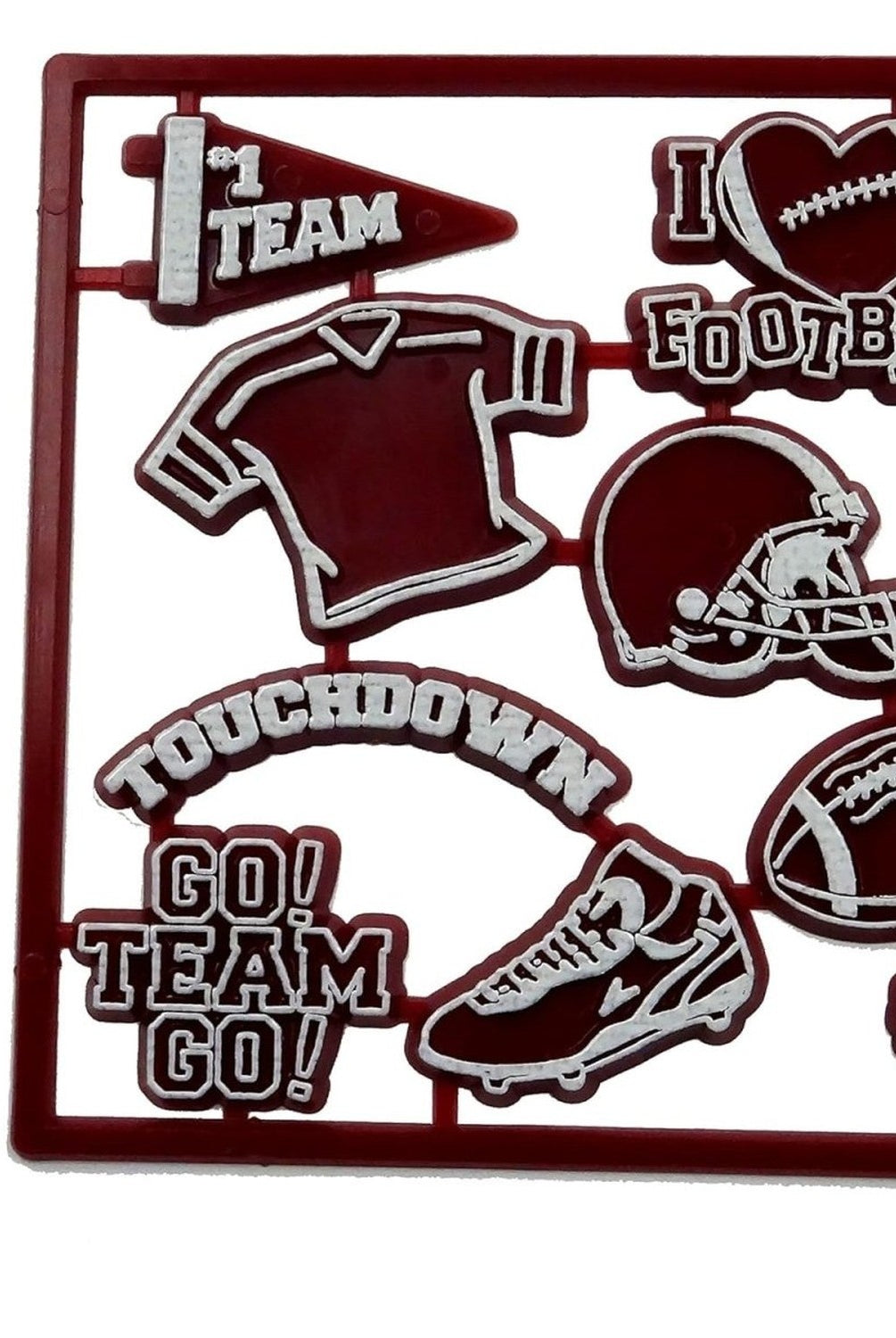 Shop For 3in Mini Football Charm Pack: Burgundy